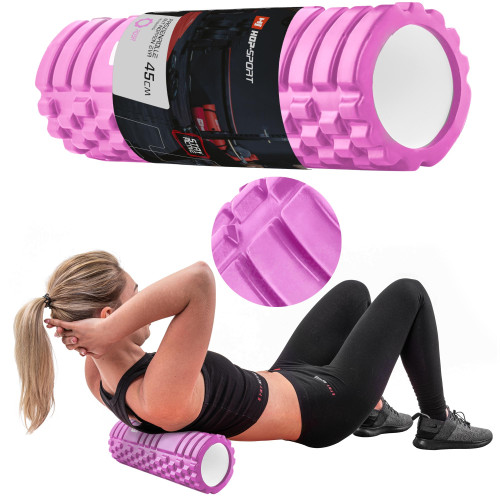 Масажний ролик  Hop-Sport HS-A045YG EVA 45 см pink - фото №3